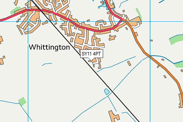 SY11 4PT map - OS VectorMap District (Ordnance Survey)