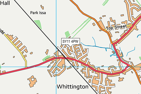 SY11 4PW map - OS VectorMap District (Ordnance Survey)