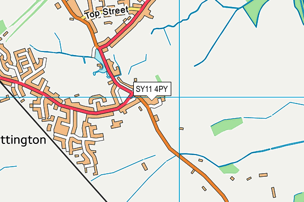 SY11 4PY map - OS VectorMap District (Ordnance Survey)