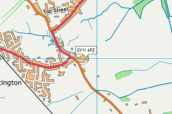 SY11 4PZ map - OS VectorMap District (Ordnance Survey)