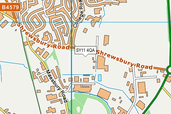 SY11 4QA map - OS VectorMap District (Ordnance Survey)