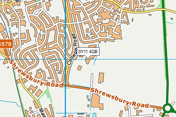 SY11 4QB map - OS VectorMap District (Ordnance Survey)