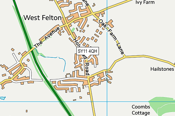 SY11 4QH map - OS VectorMap District (Ordnance Survey)