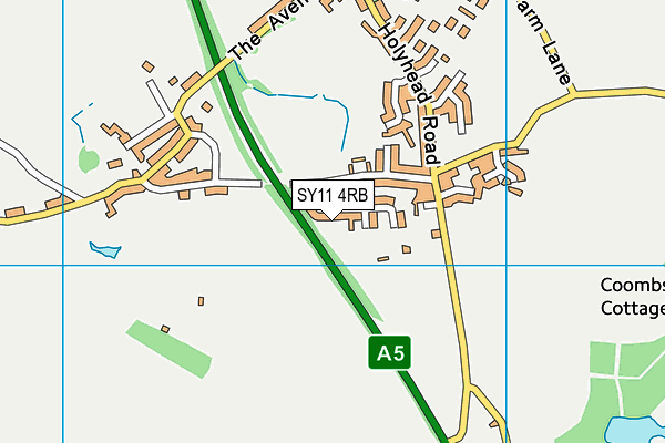 SY11 4RB map - OS VectorMap District (Ordnance Survey)