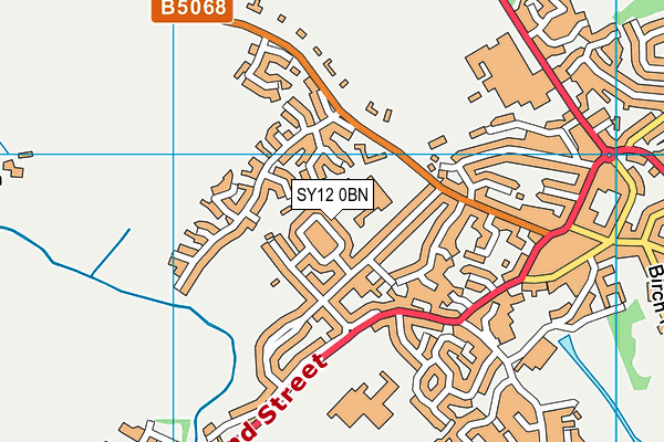 SY12 0BN map - OS VectorMap District (Ordnance Survey)