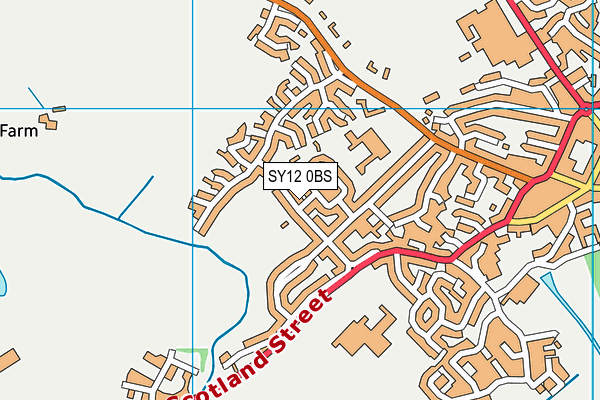 SY12 0BS map - OS VectorMap District (Ordnance Survey)