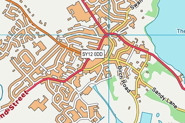 SY12 0DD map - OS VectorMap District (Ordnance Survey)