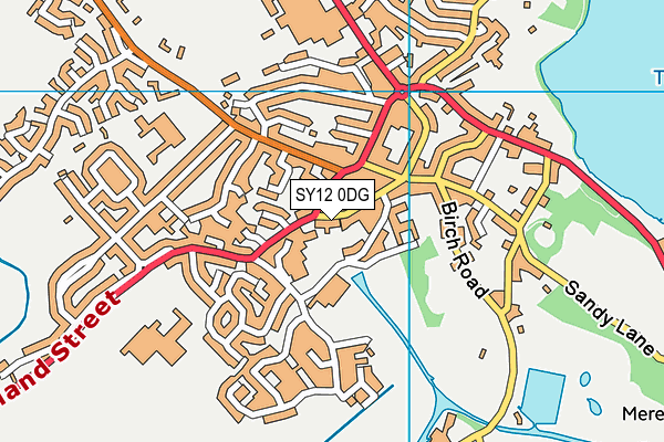 SY12 0DG map - OS VectorMap District (Ordnance Survey)