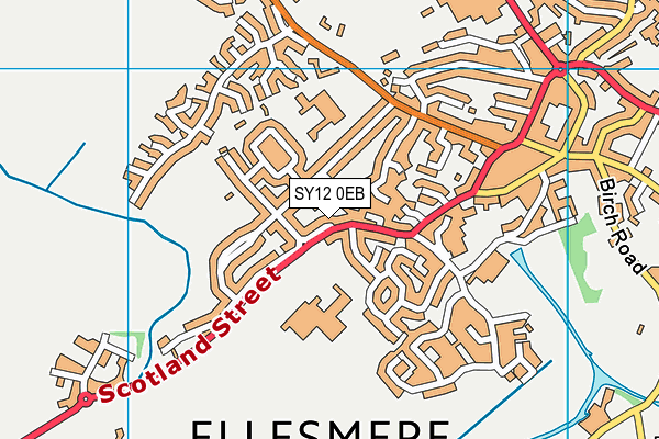 SY12 0EB map - OS VectorMap District (Ordnance Survey)