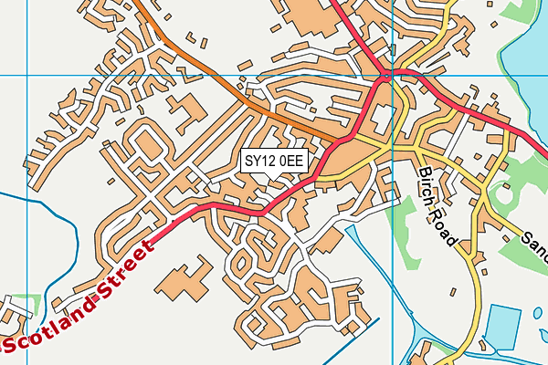 SY12 0EE map - OS VectorMap District (Ordnance Survey)