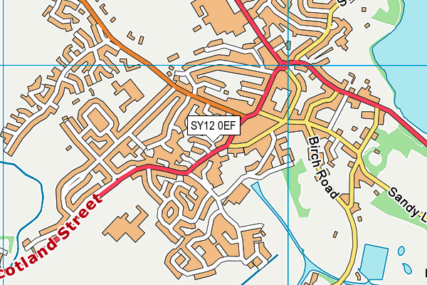 SY12 0EF map - OS VectorMap District (Ordnance Survey)