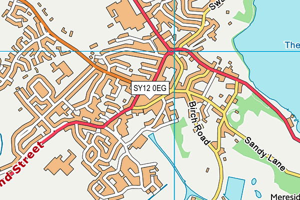 SY12 0EG map - OS VectorMap District (Ordnance Survey)