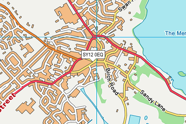 SY12 0EQ map - OS VectorMap District (Ordnance Survey)