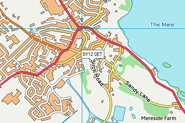 SY12 0ET map - OS VectorMap District (Ordnance Survey)