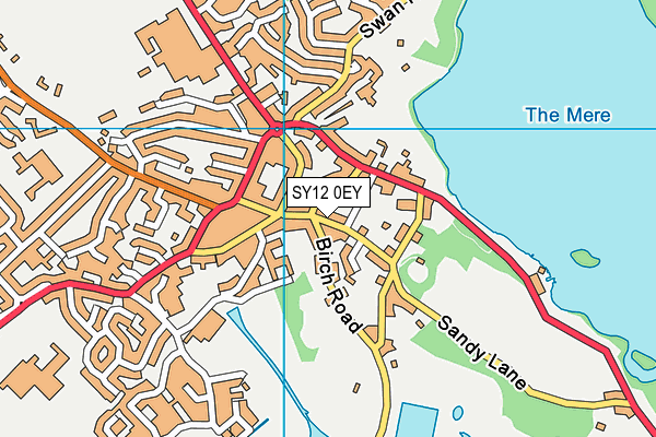 SY12 0EY map - OS VectorMap District (Ordnance Survey)