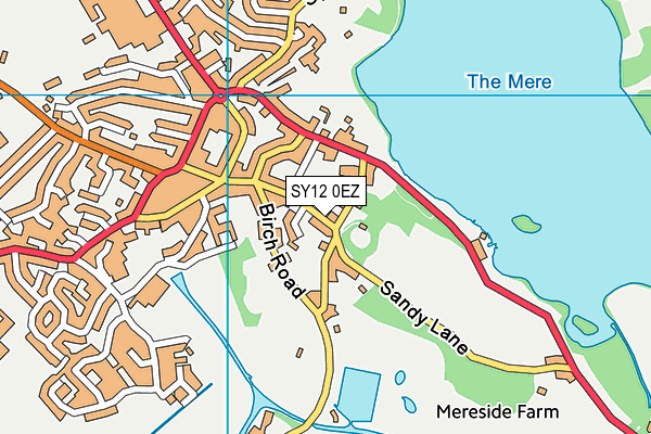 SY12 0EZ map - OS VectorMap District (Ordnance Survey)