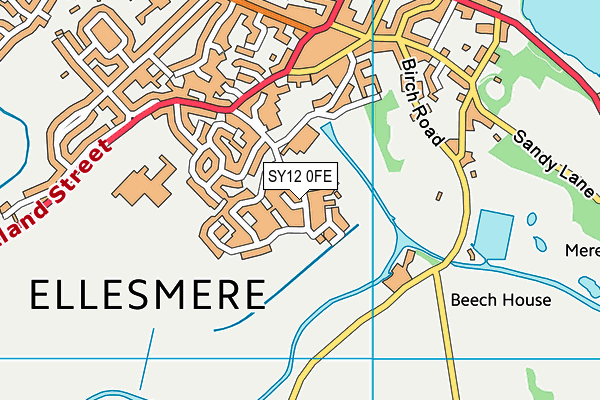 SY12 0FE map - OS VectorMap District (Ordnance Survey)