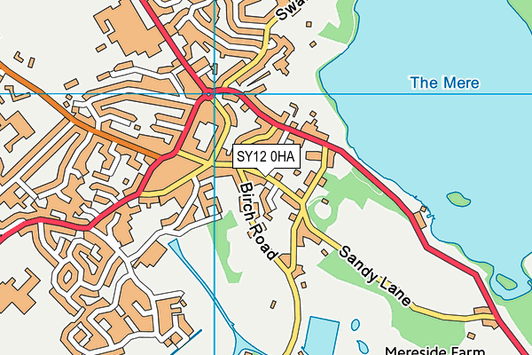 SY12 0HA map - OS VectorMap District (Ordnance Survey)