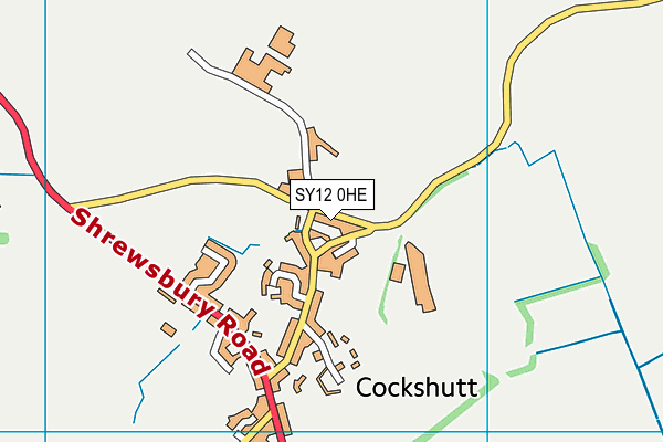 SY12 0HE map - OS VectorMap District (Ordnance Survey)