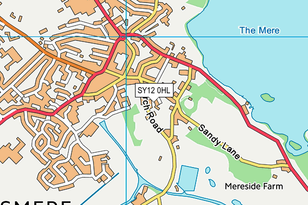 SY12 0HL map - OS VectorMap District (Ordnance Survey)