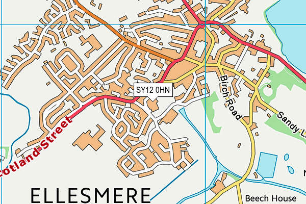 SY12 0HN map - OS VectorMap District (Ordnance Survey)