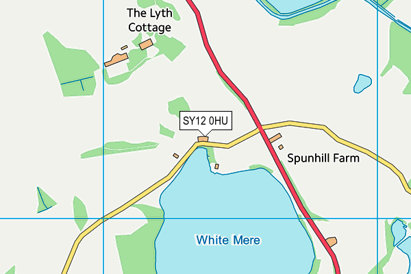 SY12 0HU map - OS VectorMap District (Ordnance Survey)