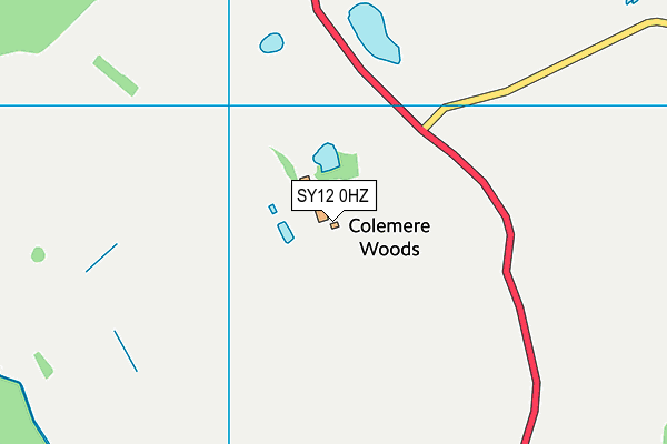 SY12 0HZ map - OS VectorMap District (Ordnance Survey)