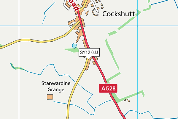 SY12 0JJ map - OS VectorMap District (Ordnance Survey)