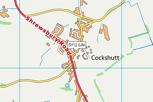 SY12 0JN map - OS VectorMap District (Ordnance Survey)