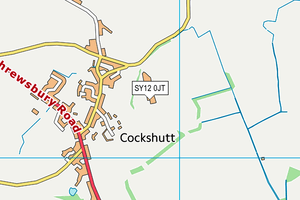 SY12 0JT map - OS VectorMap District (Ordnance Survey)