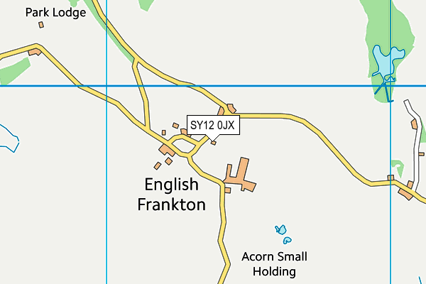 SY12 0JX map - OS VectorMap District (Ordnance Survey)