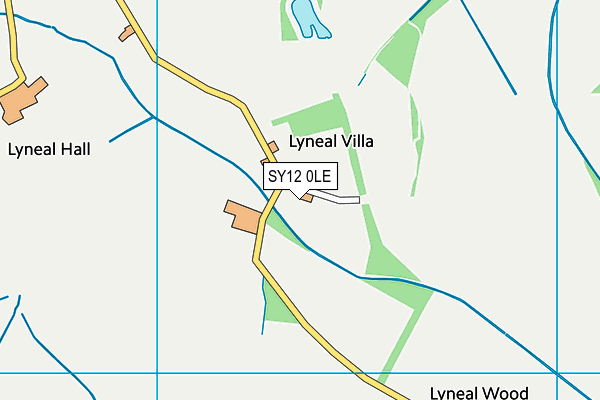 SY12 0LE map - OS VectorMap District (Ordnance Survey)