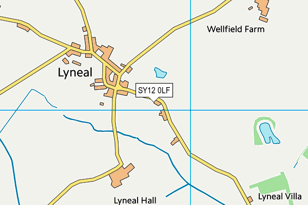 SY12 0LF map - OS VectorMap District (Ordnance Survey)