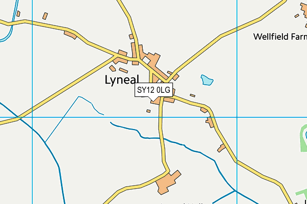 SY12 0LG map - OS VectorMap District (Ordnance Survey)