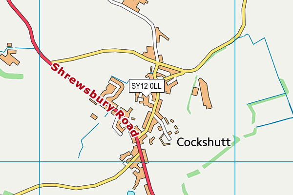 SY12 0LL map - OS VectorMap District (Ordnance Survey)