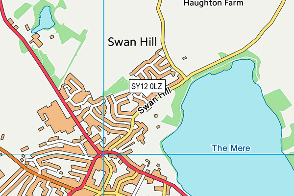 SY12 0LZ map - OS VectorMap District (Ordnance Survey)