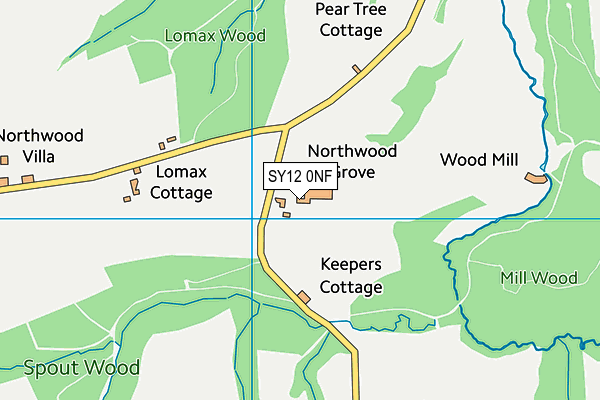 SY12 0NF map - OS VectorMap District (Ordnance Survey)