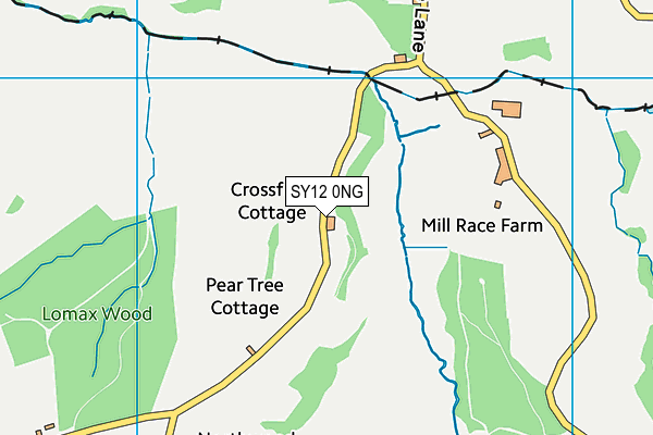 SY12 0NG map - OS VectorMap District (Ordnance Survey)