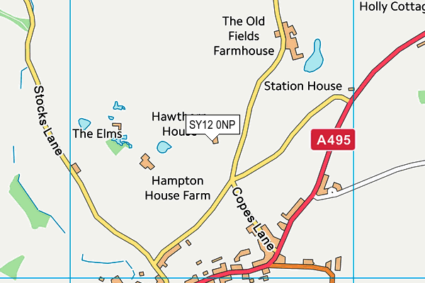 SY12 0NP map - OS VectorMap District (Ordnance Survey)