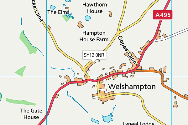 SY12 0NR map - OS VectorMap District (Ordnance Survey)