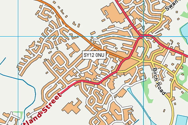 SY12 0NU map - OS VectorMap District (Ordnance Survey)