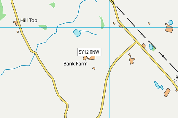 SY12 0NW map - OS VectorMap District (Ordnance Survey)