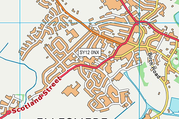 SY12 0NX map - OS VectorMap District (Ordnance Survey)