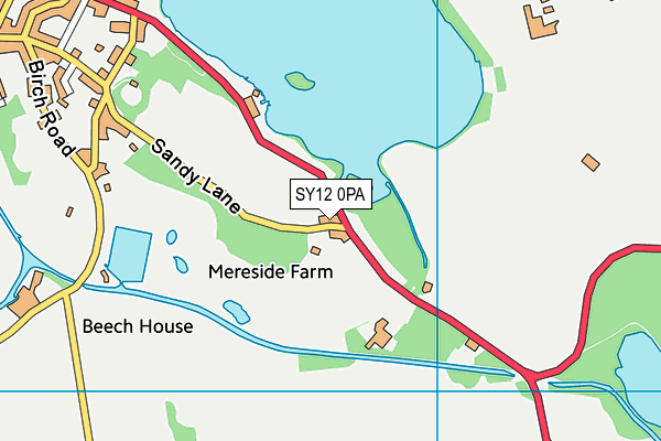 SY12 0PA map - OS VectorMap District (Ordnance Survey)