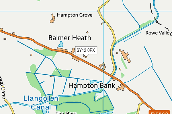 SY12 0PX map - OS VectorMap District (Ordnance Survey)
