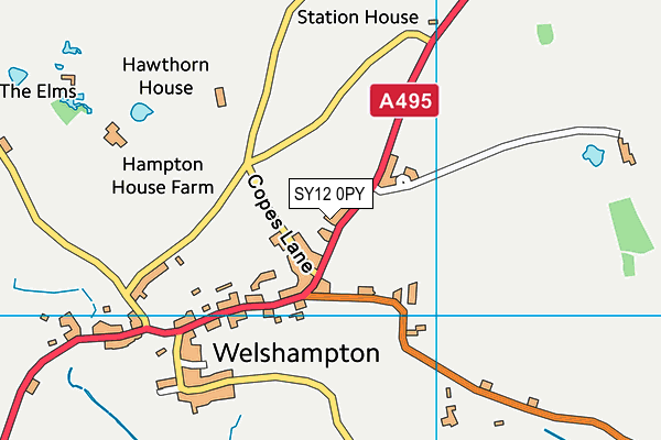 SY12 0PY map - OS VectorMap District (Ordnance Survey)