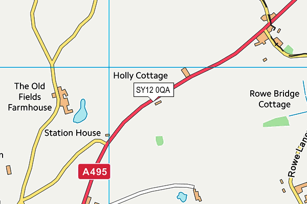 SY12 0QA map - OS VectorMap District (Ordnance Survey)