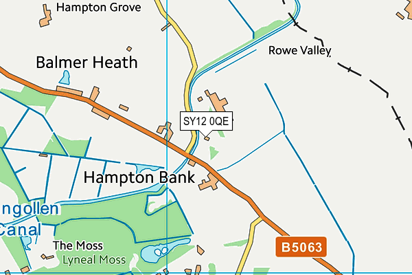 SY12 0QE map - OS VectorMap District (Ordnance Survey)