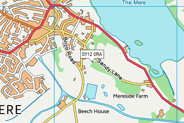 SY12 0RA map - OS VectorMap District (Ordnance Survey)