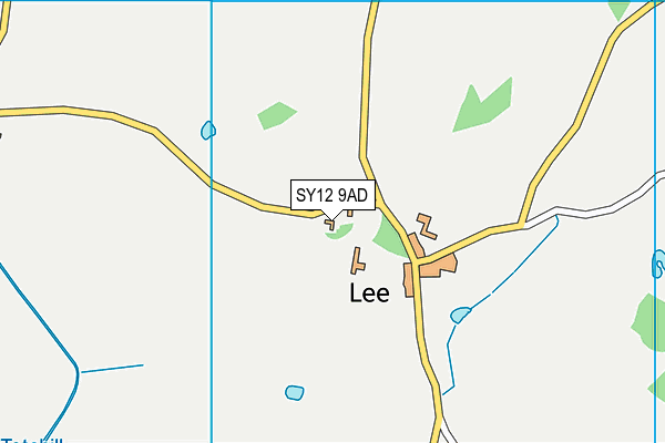 SY12 9AD map - OS VectorMap District (Ordnance Survey)